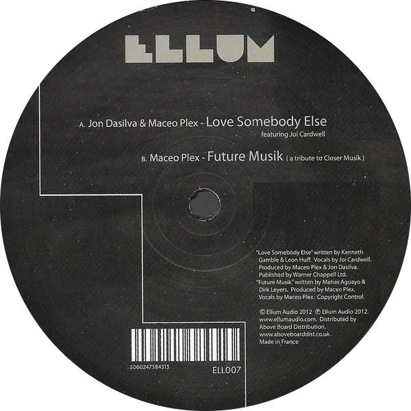 Maceo Plex & Jon Dasilva - Love Somebody Else (VINYL) | Mint (M) Generic--
