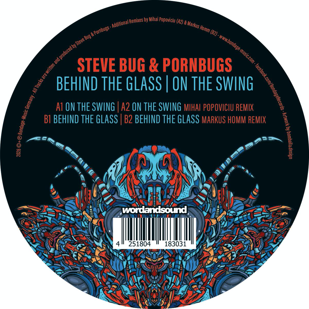 STEVE BUG & PORNBUGS - ON THE SWING/BEHIND THE GLASS (VINYL 12") | Mint (M) Mint (M)--