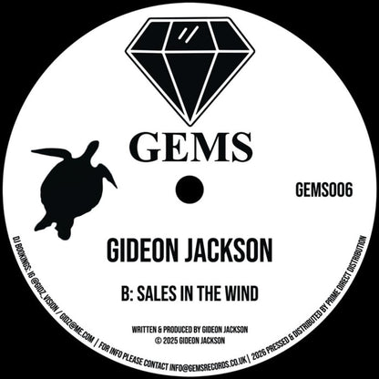 Gideon Jackson - (PRESALE 08/07/26) Helpless / Sales In The Wind (VINYL 12" GEMS GEMS006) | NEW--