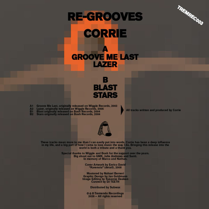 Corrie - Re-Grooves (VINYL 12" Tremendo TREMREC003 2026) | NEW Mint (M) Mint (M)--