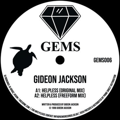 Gideon Jackson - (PRESALE 08/07/26) Helpless / Sales In The Wind (VINYL 12" GEMS GEMS006) | NEW--