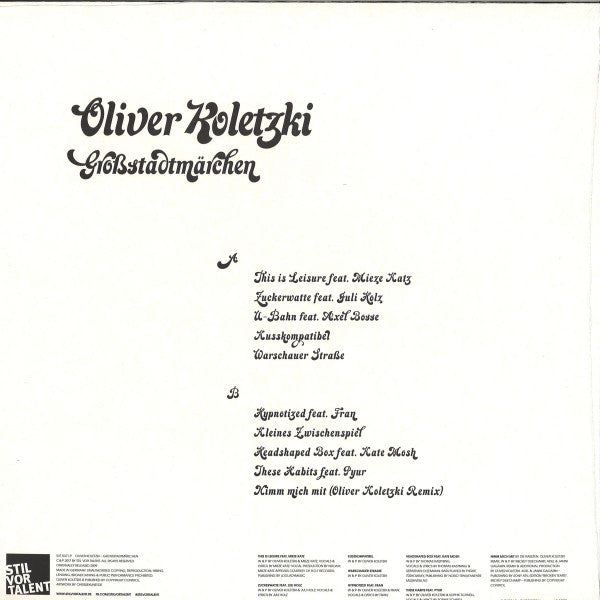 Oliver Koletzki - Großstadtmärchen | Mint (M) Mint (M)--