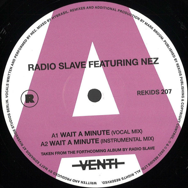 Radio Slave - Wait A Minute (VINYL) | Mint (M) Mint (M)--