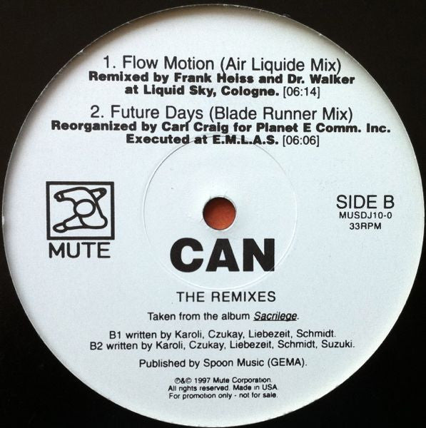 Can - The Remixes (12" VINYL) | Excellent+ (EX+) Generic--