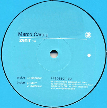 Marco Carola - Diapason EP | Very Good Plus (VG+)--