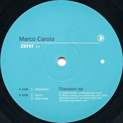 Marco Carola - Diapason EP | Very Good Plus (VG+)--