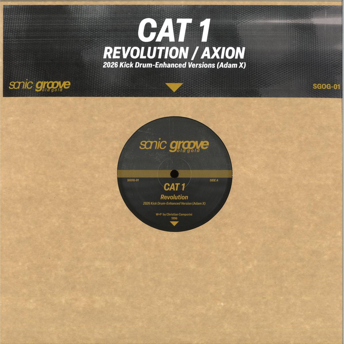 CAT 1 - Revolution / Axion (Adam X Kick Induced Edits) (VINYL 12" Sonic Groove SGOG-01) | NEW Mint (M) Mint (M)--