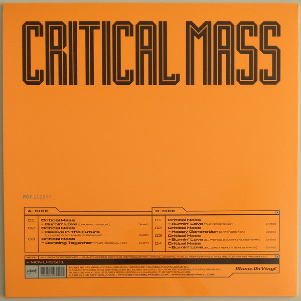 Critical Mass - Hardcore Legends | Mint (M) Mint (M)--