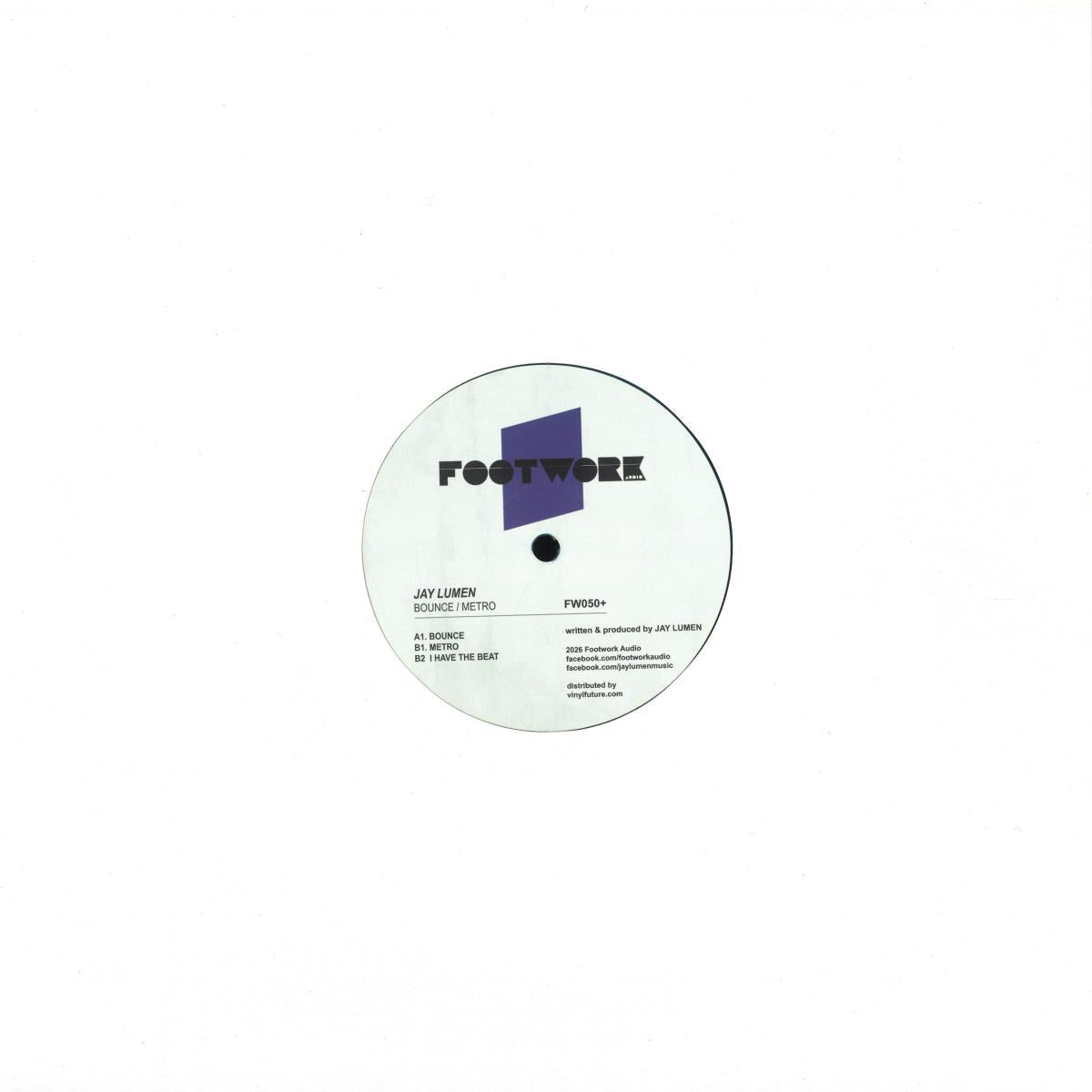 Jay Lumen - Bounce / Metro (BLUE VINYL 12" Footwork FW050) | NEW Mint (M) Mint (M)--