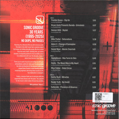 Various - Sonic Groove : 30 Years 1995-2025 (VINYL 2x12" Sonic Groove SGLP19 2025) | NEW--