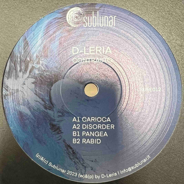 D-Leria - Contrasto (VINYL) | Mint (M)--