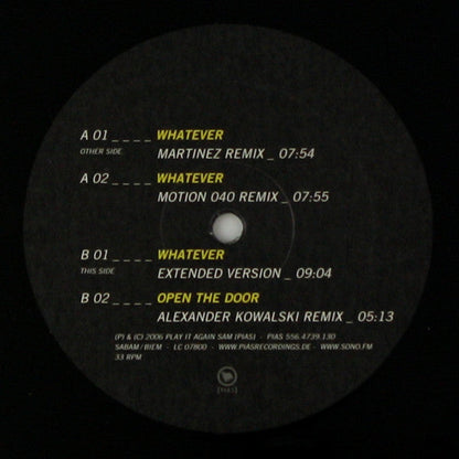 Sono - Whatever | Mint (M) Near Mint (NM)--