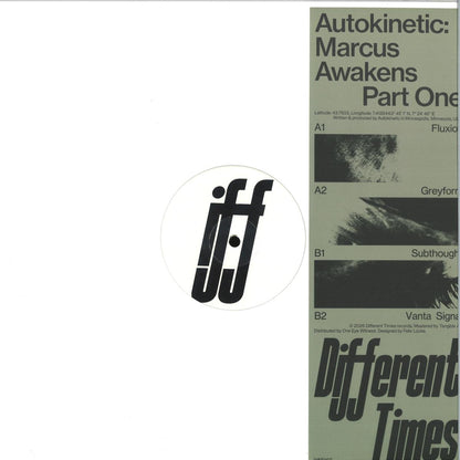Autokinetic - Marcus Awakens Part One (VINYL 12" Different Times DIFF007) | NEW Mint (M) Mint (M)--