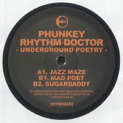 PHUNKEY RHYTHM DOCTOR, CARI LEKEBUSCH - Underground Poetry (reissue) (VINYL) | Mint (M) Mint (M)--