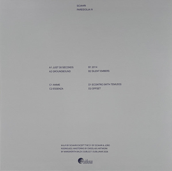 Sciahri - Pareidolia IV (2xVINYL) |--