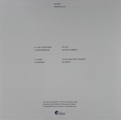 Sciahri - Pareidolia IV (2xVINYL) |--