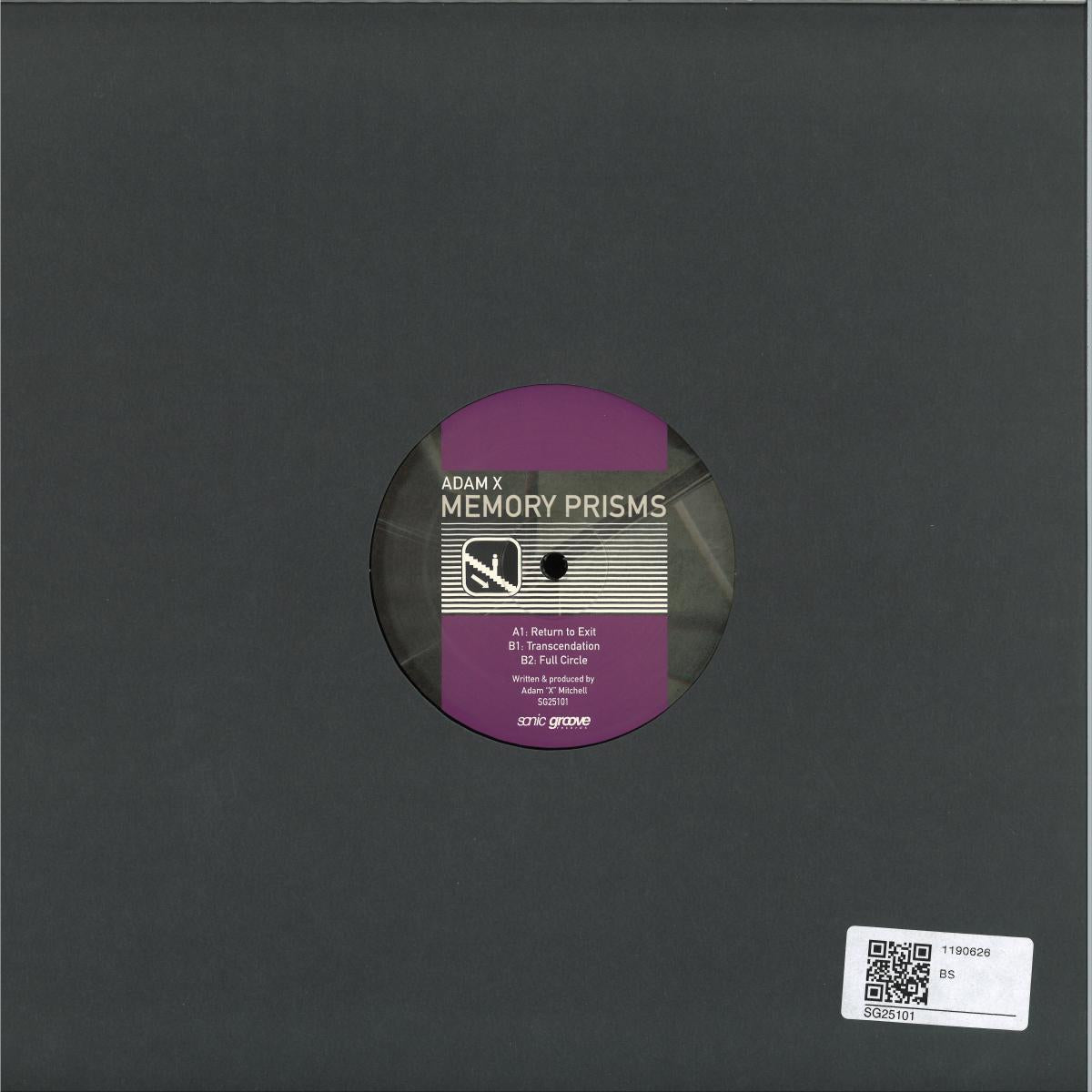 Adam X - Memory Prisms (VINYL 12" SONIC GROOVE SG25101 2025) | NEW--