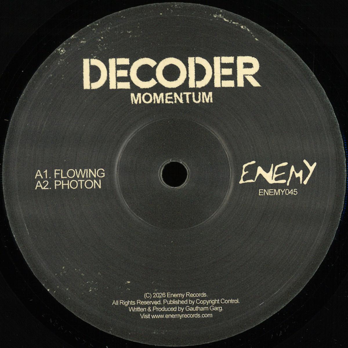 Decoder - Momentum (VINYL 12" Enemy Records ENEMY045) | NEW Mint (M) Mint (M)--