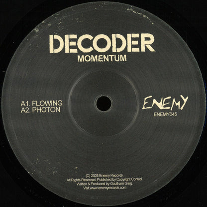 Decoder - Momentum (VINYL 12" Enemy Records ENEMY045) | NEW Mint (M) Mint (M)--