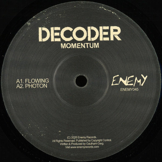 Decoder - Momentum (VINYL 12" Enemy Records ENEMY045) | NEW Mint (M) Mint (M)--
