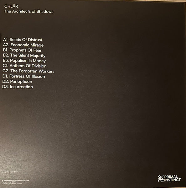 Chlär - The Architects of Shadows (2xVINYL) | Mint (M) Mint (M)--