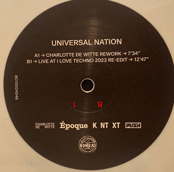 Universal Nation (Charlotte de Witte Rework + Live at I Love Techno 2023 Re-Edit) | Mint (M) Mint (M)--