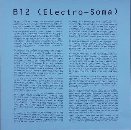 B12 - Electro-Soma (VINYL 2xLP) | NEW Mint (M) Mint (M)--