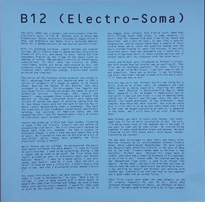 B12 - Electro-Soma (VINYL 2xLP) | NEW Mint (M) Mint (M)--