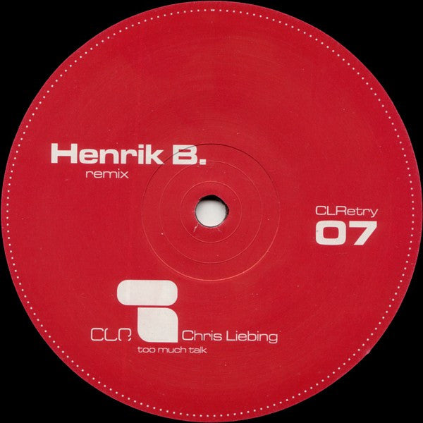 Chris Liebing - Too Much Talk / Weather E.P. (Remixes)(VINYL) | Excellent (EX) Near Mint (NM)--