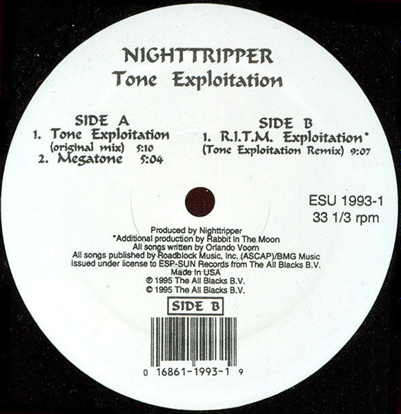 Tone Exploitation (12" VINYL) | Excellent+ (EX+) Excellent (EX)--