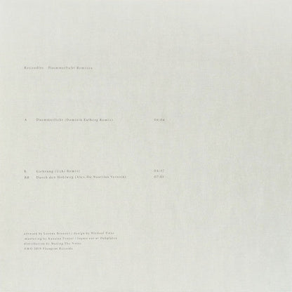 Recondite - Daemmerlicht Remixes EP (12" VINYL) | Excellent (EX) Near Mint (NM)--