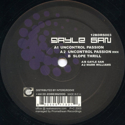 Gayle San - Uncontrol Passion (VINYL) | Excellent (EX) Generic--