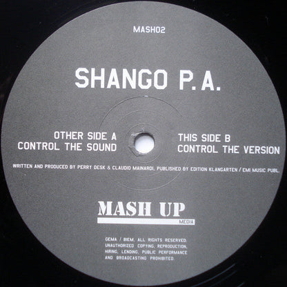 Shango P.A. - Control The Sound | Excellent+ (EX+) Generic--