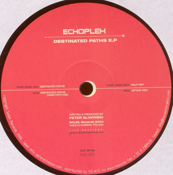 Echoplex - Destinated Paths E.P | Near Mint- (NM-) Generic--