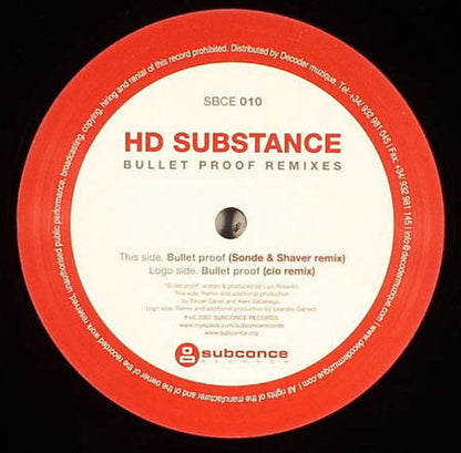 HD Substance - Bullet Proof (Remixes) | Near Mint (NM) Generic--