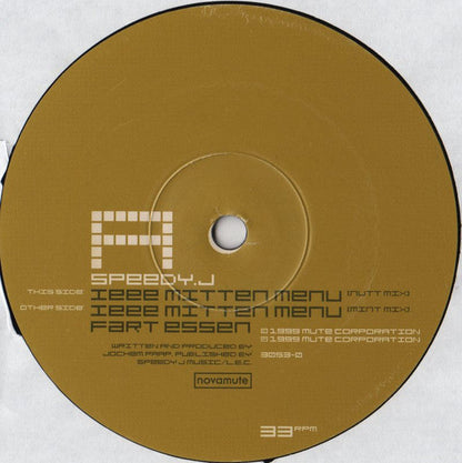 Speedy J - Ieee Mitten Menu | Near Mint+ (NM+) Near Mint (NM)--