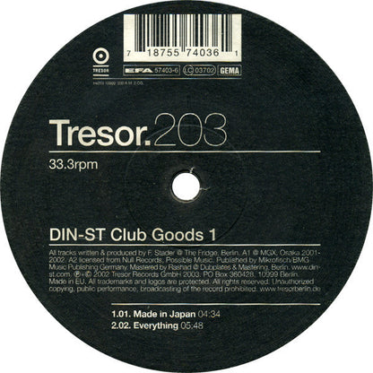 Din-St - Club Goods 1 | Near Mint+ (NM+) Excellent (EX)--