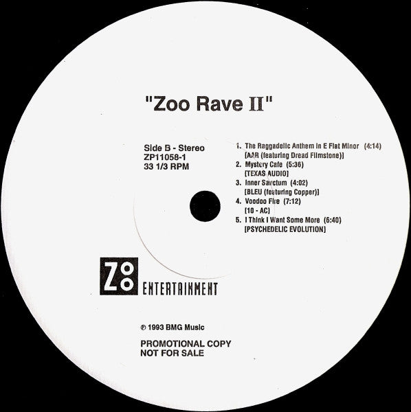 Various - Zoo Rave II (VINYL) | Near Mint (NM) Excellent (EX)--