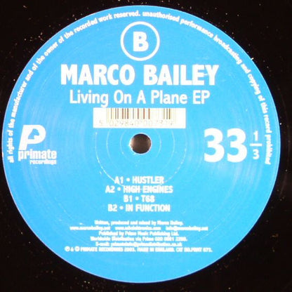 Marco Bailey - Living On A Plane EP | Near Mint (NM) Very Good Plus Plus (VG++)--