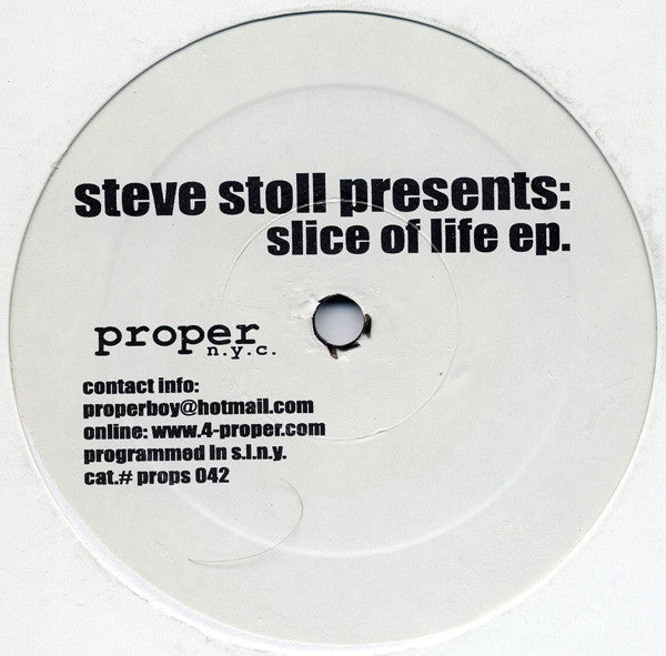 Steve Stoll - Slice Of Life EP (VINYL) | Near Mint (NM or M-) Generic--