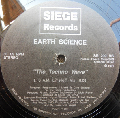 Earth Science - It's So Good (VINYL 12" SIEGE SR 209 1991) | USED Very Good Plus Plus (VG++) Generic--