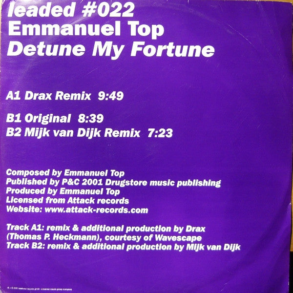Emmanuel Top - Detune My Fortune |--