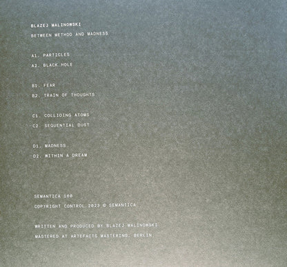Blazej Malinowski - Between Method And Madness | Mint (M) Mint (M)--