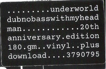 Underworld - Dubnobasswithmyheadman | Mint (M) Mint (M)--