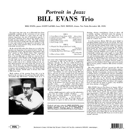 The Bill Evans Trio - Portrait In Jazz (VINYL) | Mint (M) Mint (M)-