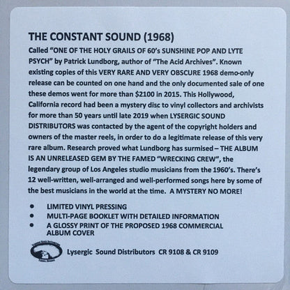The Constant Sound - The Constant Sound | Mint (M) Mint (M)-