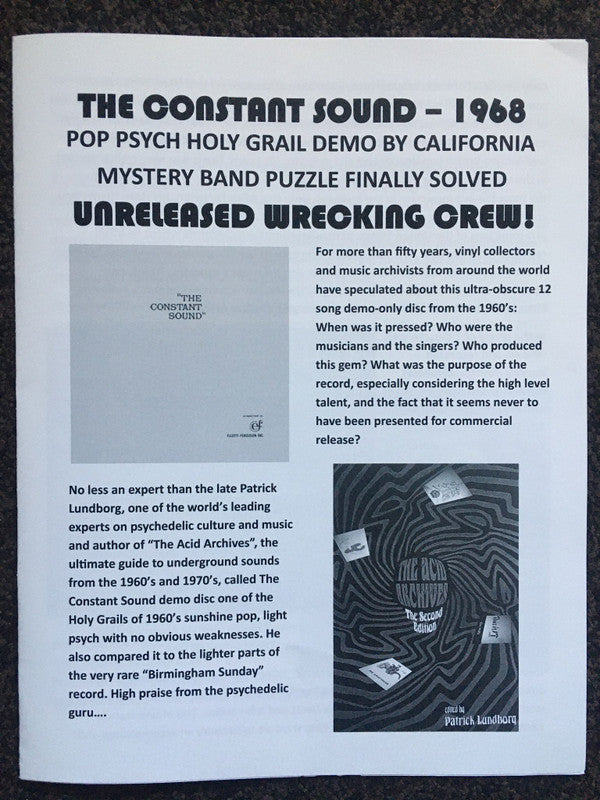 The Constant Sound - The Constant Sound | Mint (M) Mint (M)-