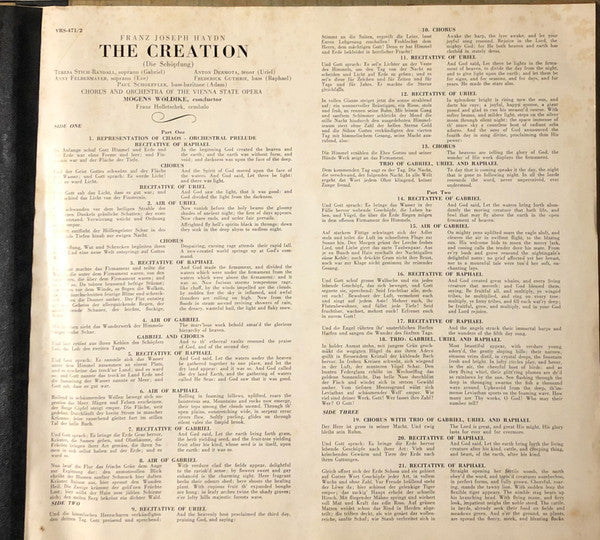 Joseph Haydn - The Creation (Die Schöpfung) | Very Good Plus (VG+) Very Good (VG)-