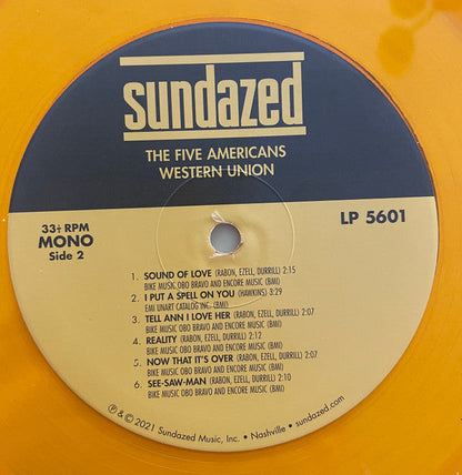 The Five Americans - Western Union / Sound Of Love (COLOR VINYL) | Mint (M) Mint (M)-