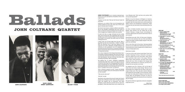 The John Coltrane Quartet Ballads DOL LP, Album, RE, 180 Mint (M) Mint (M)-